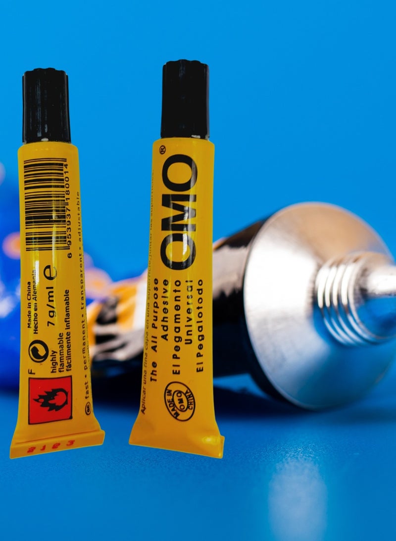 أومو غراء فائق متعدد الاستخدامات، ٧ مل، عبوة من ١٠ قطع، لاصق سريع التصلب للمعادن والبلاستيك والخشب (٧ مل (عبوة من ١٠ قطع)) - Image 3