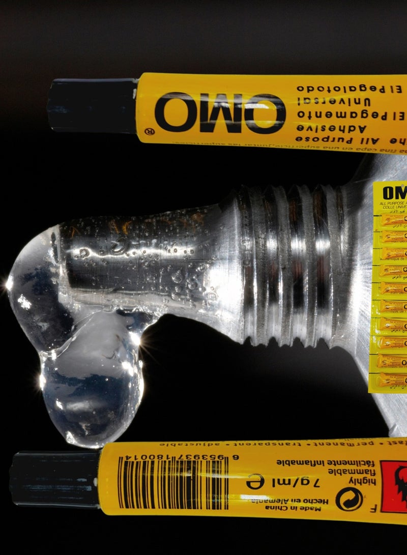 أومو غراء فائق متعدد الاستخدامات، ٧ مل، عبوة من ١٠ قطع، لاصق سريع التصلب للمعادن والبلاستيك والخشب (٧ مل (عبوة من ١٠ قطع)) - Image 2