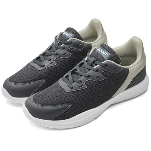 AVANT Men's Luxe Sports Shoes Cushioned Athletic Shoes with Bouncy Eva Outsole &Laces Training & Gym Shoes, Grey, 7 UK - Image 5