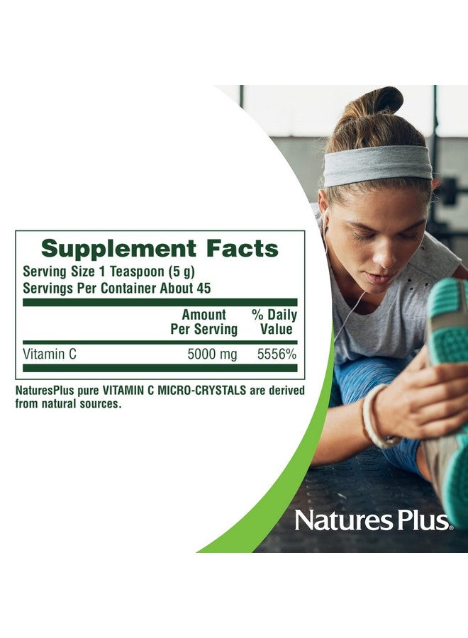 Nature's Plus Naturesplus Vitamin C Microcrystals 5000 Mg 8 Oz Vegetarian Powder Unflavored Natural Immune Support Supplement Antioxidant Freeradical Defense Glutenfree 45 Servings - Image 5
