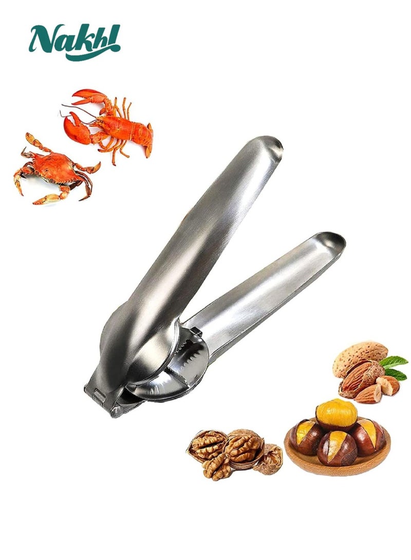 Nakhl Nutcracker Chestnut Clip,430 Stainless Steel Chestnut Cutter Tool Pistachio Nut Opener Macadamia Nut Knife,Walnut Opener,Metal Nut Opener Plier Multifunction Nutcracker - Image 1