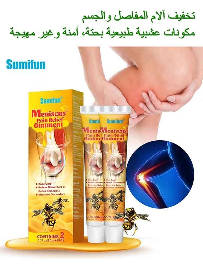 سوميفون مرهم تخفيف آلام الغضروف للرقبة والكتفين والظهر والوركين والمفاصل والعضلات والركبتين والقدمين - عبوتان - Image 1