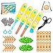 spring flower SpringFlower Cardboard Cutter for Kids 129 PCS Cardboard Tools for Kids STEM Educational Construction Kit Toys for Boys Girls DIY Safe Cutting Creative Craft Kit Gift Birthday for Boys Girls - Image 2