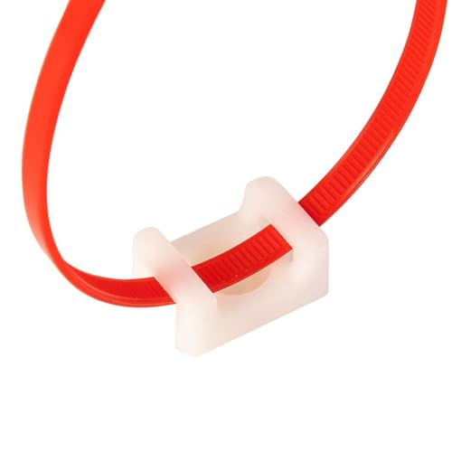 GTSE 100 Pack Of White/Clear Screw Mounts, Zip Ties Up To 0.2" Wide, Saddle Type Zip Tie Anchors - Image 2