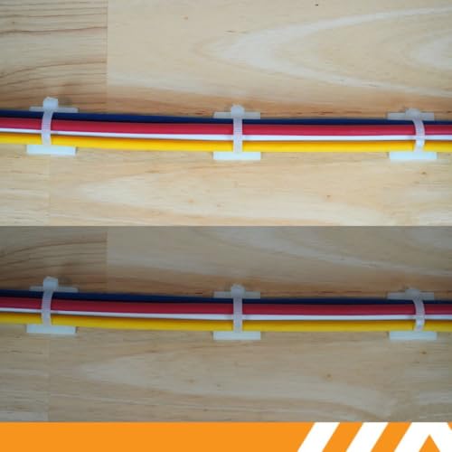 GTSE 100 Pack Of White/Clear Screw Mounts, Zip Ties Up To 0.2" Wide, Saddle Type Zip Tie Anchors - Image 4