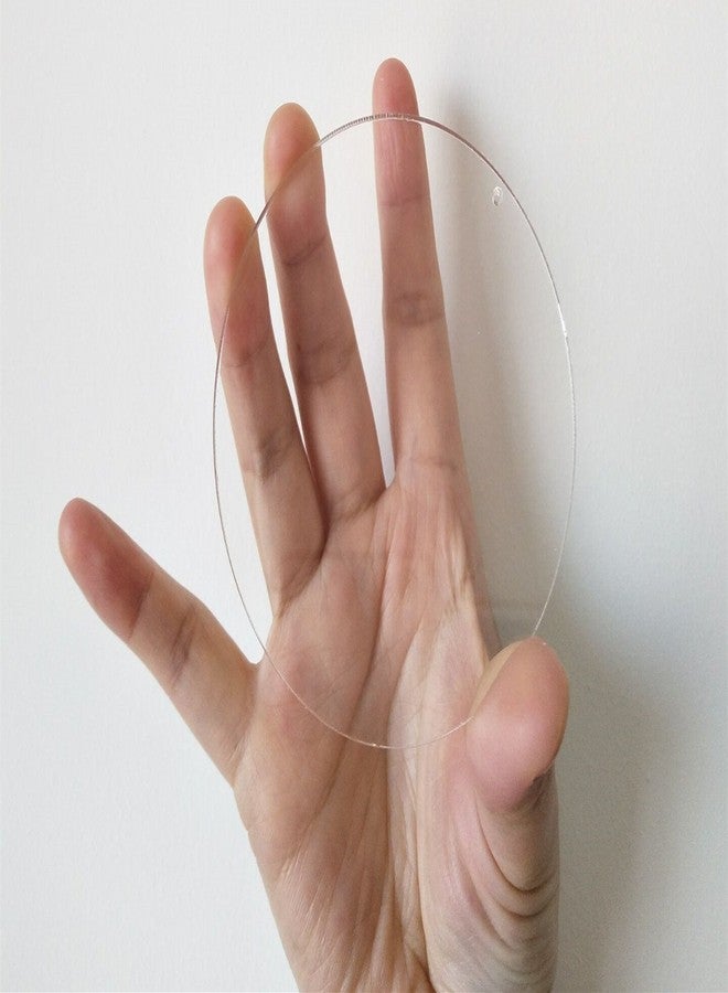 MEYA Set of 15pcs High Clear Blank Acrylic Discs,Acrylic Round Sheet with Hole 1/8" for Keychains, Jewelry DIY Crafts (Dia 3.5") - Image 1