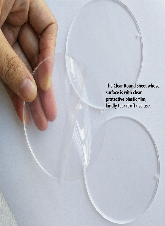 MEYA Set of 15pcs High Clear Blank Acrylic Discs,Acrylic Round Sheet with Hole 1/8" for Keychains, Jewelry DIY Crafts (Dia 3.5") - Image 2