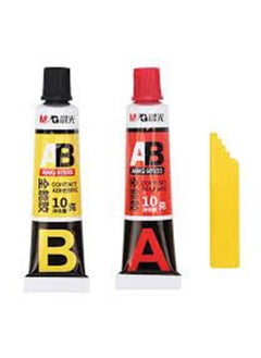 M&G Glue Pen Set Of 2 Multicolor Plastic  A+B 