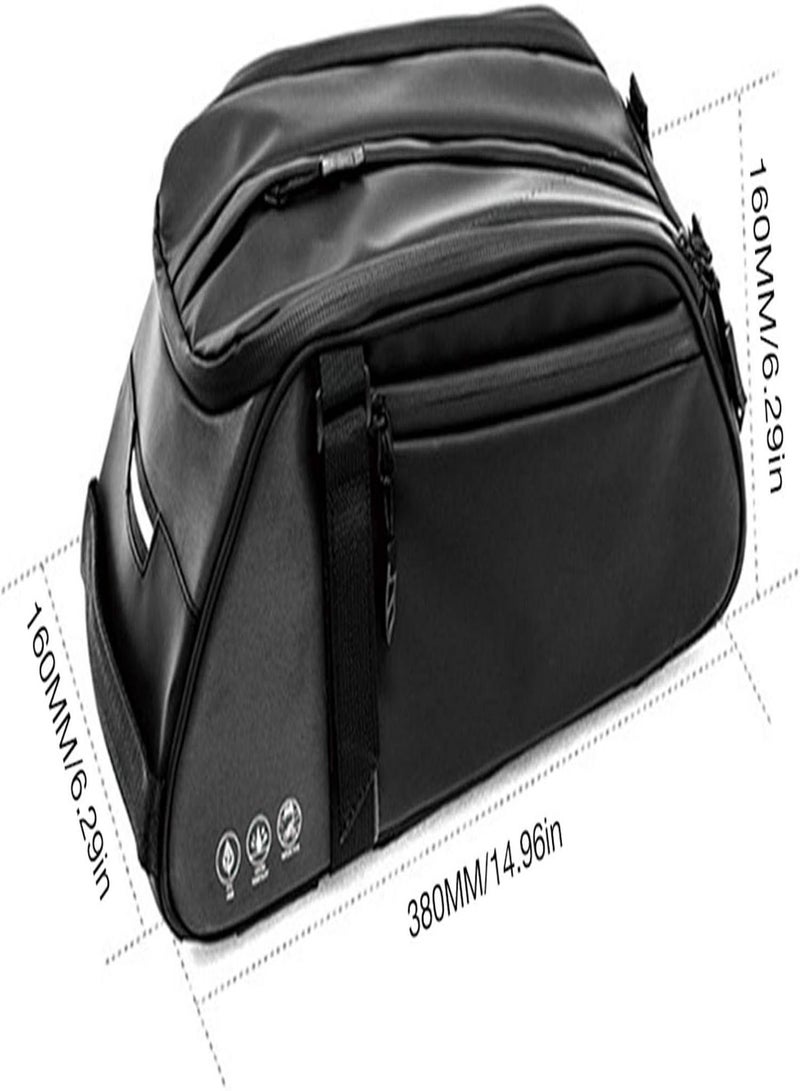 GGOOT Bike Reflective Rear Rack Bag,Water Resistant Bicycle Saddle Panniers | Rear Seat Bag Cycling Bike Carrier Backseat Storage Luggage Saddle Shoulder Bag - Image 2