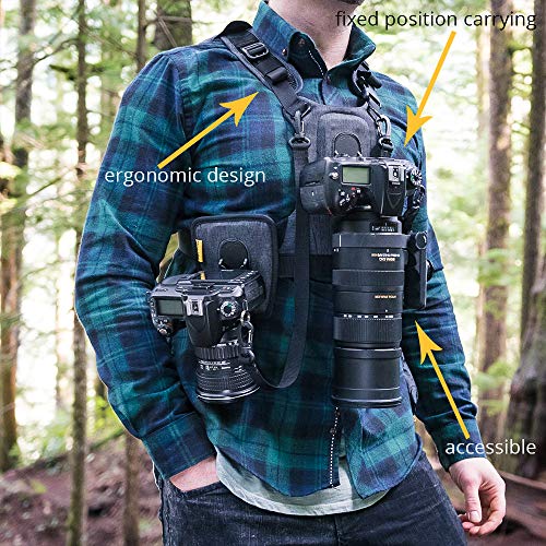 Cotton Carrier CCS G3 Camera Harness System for 2 Cameras, Grey - Image 5