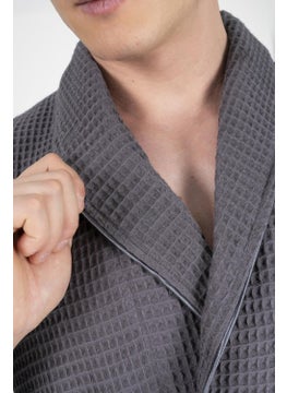 Varol Kaos Series Shawl Collar Pique Bathrobe Dressing Gown  - Image 1