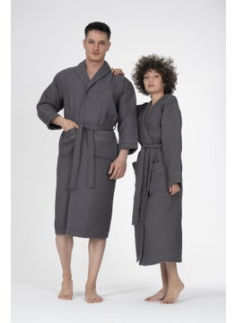 Varol Kaos Series Shawl Collar Pique Bathrobe Dressing Gown  - Image 5