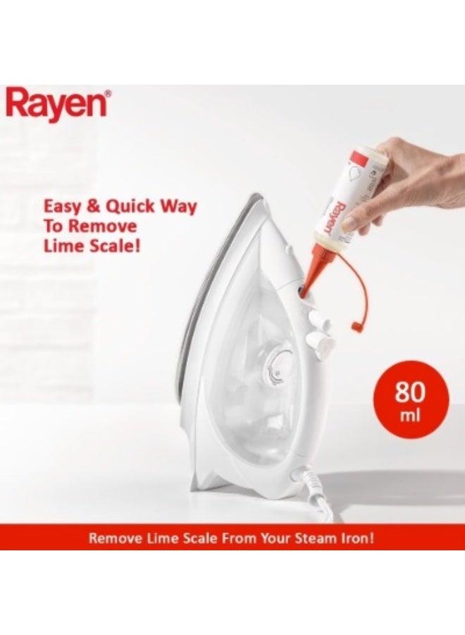 Rayen Limescale Remover for Steam Irons & Coffee Machines – 80 ml – Fast Action Descaler, Protects Your Appliances. - Image 2