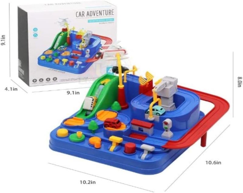 SHAHNARO Adventure Car Toys for Boys and Girls – Race Track Toy Set with 6 Buttons, 4 Cars, and 8 Challenges | Kids Car Toy Gift for Ages 3+ | Fun Educational Toys for Boys Toddlers - Image 2