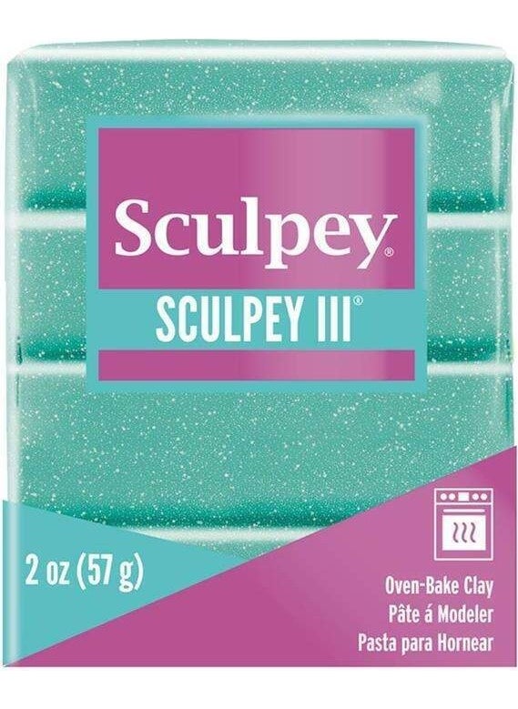 Sculpey - Polymer Clay 57 G Turquoise Glitter - Image 1