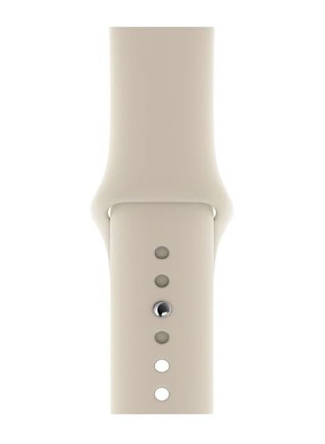 Solid Silicone Replacement Band For Apple Watch Series 5/6/7 42/44/45mm Stone - Image 2
