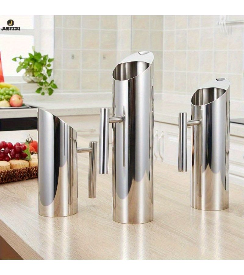 Silver Stainless Steel Kettle 1L Stovetop Safe for Boiling Water - Image 5