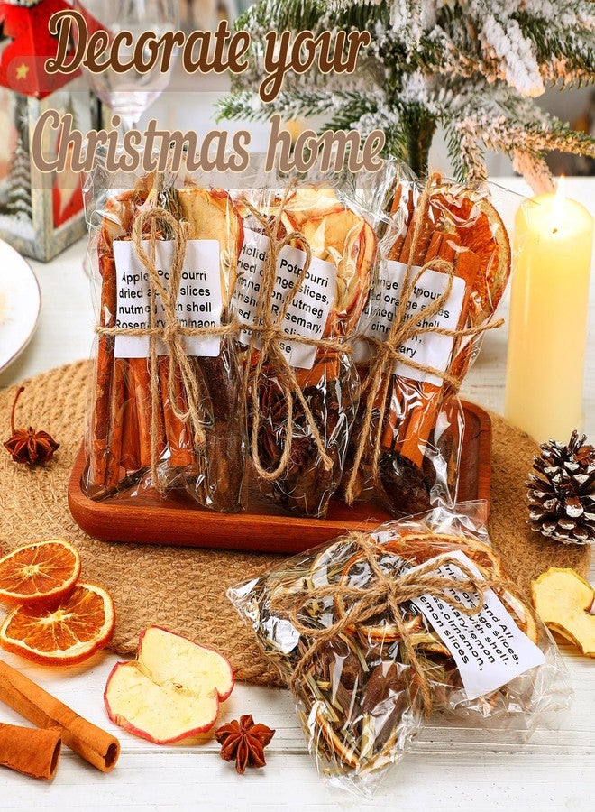 Siifert 4 Pack Christmas Stovetop Potpourri Xmas Simmer Pot Kit Dried Orange Apple Pieces Potpourri Simmer Pot Room Air Freshener Sachet Botanical Catchall Bowl Filler Decor for Holiday Xmas Decor - Image 4