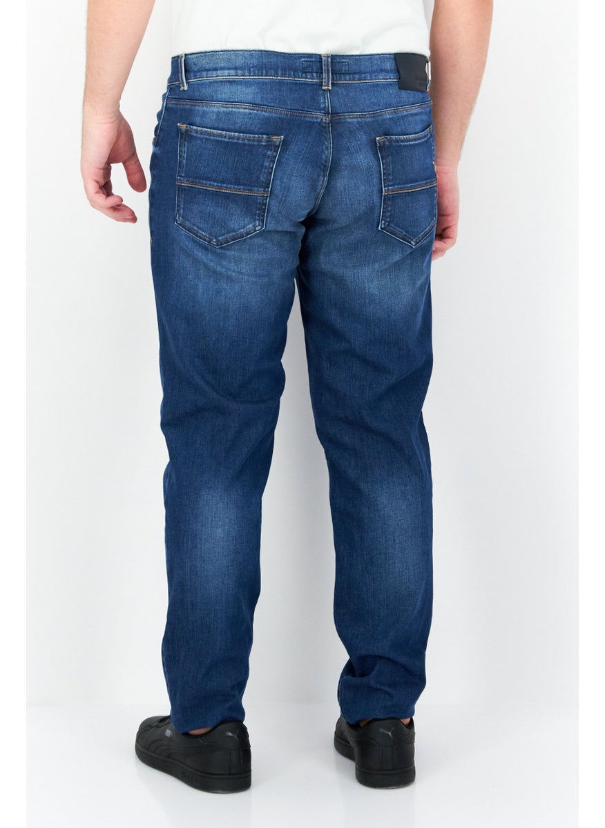 TRUSSARDI JEANS Men Regular Fit Wash Stretchable Denim, Navy Blue  - Image 2