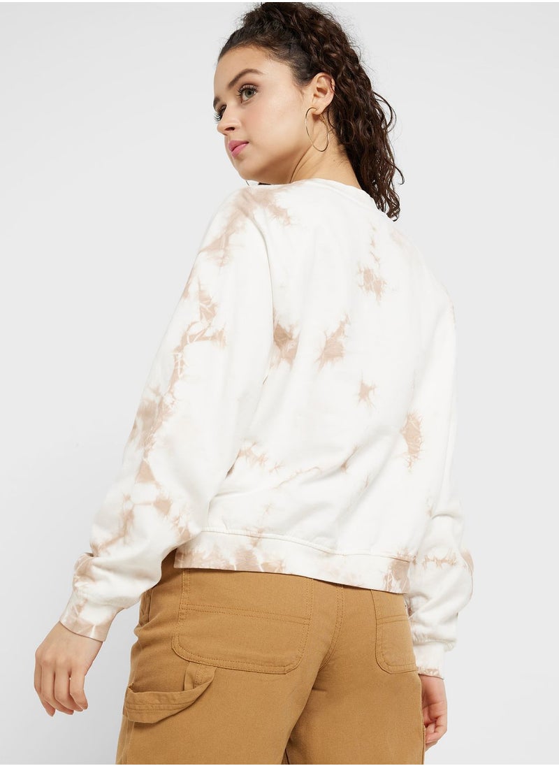 ONLY - Tie Dye Knitted Sweatshirt - Image 1