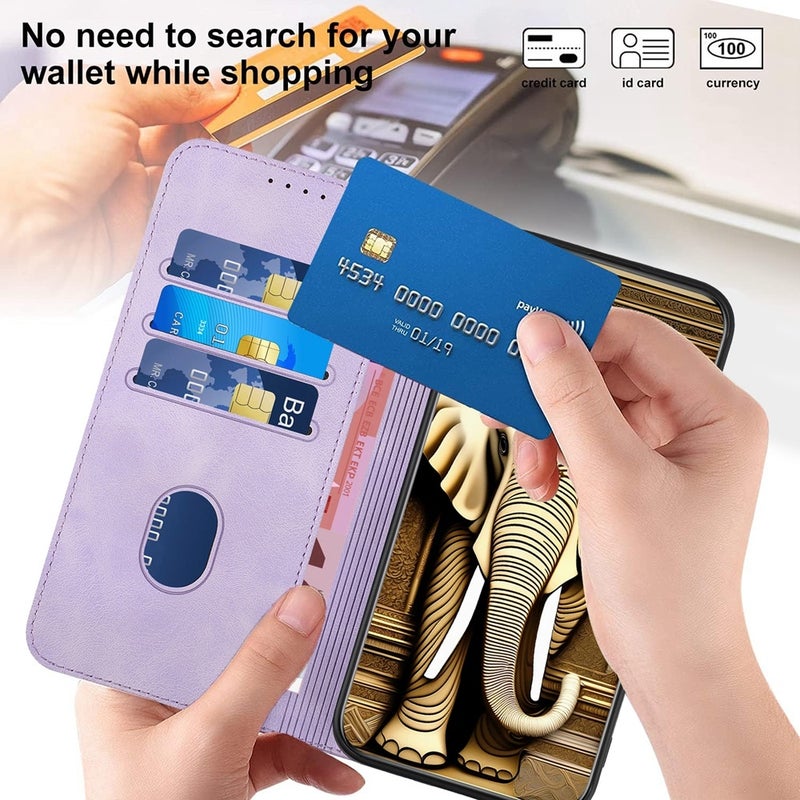 HuHa Case Cover For Motorola Moto G Power 5G 2024 Elephant Head Embossed Phone Leather Case with Lanyard(Light Purple) - Image 5