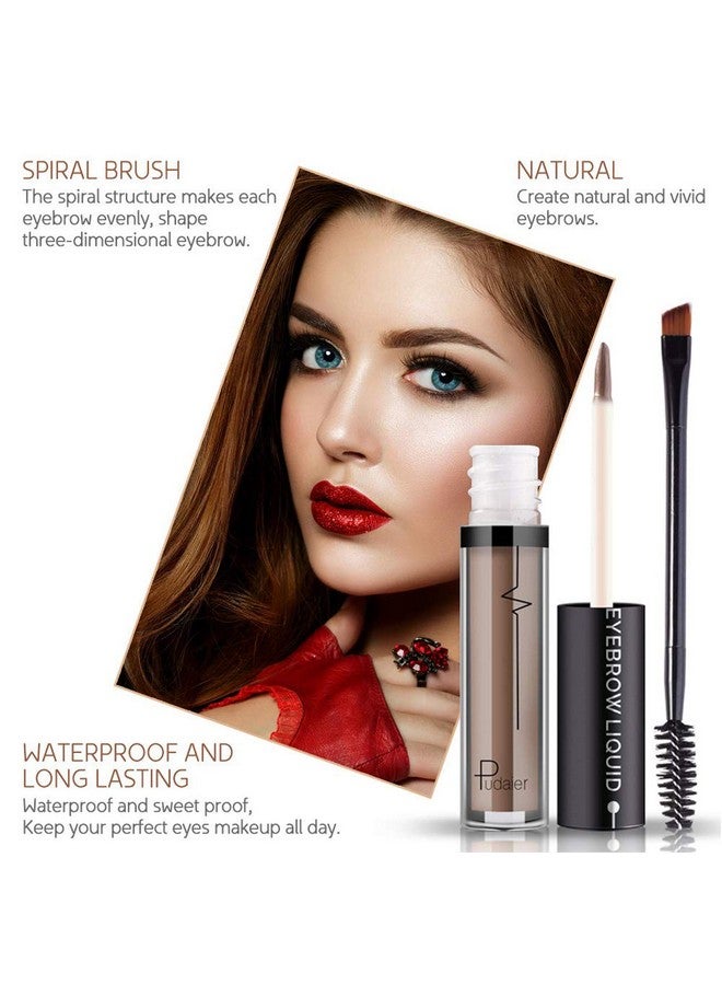 YOLETO Waterproof Eyebrow Gel - Ash Brown Tinted Mascara Makeup for Natural-Looking Brows, Long-Lasting Smudge-Proof Formula with Brow Shaper and Mascara Primer Brush Wand Kit - Image 2
