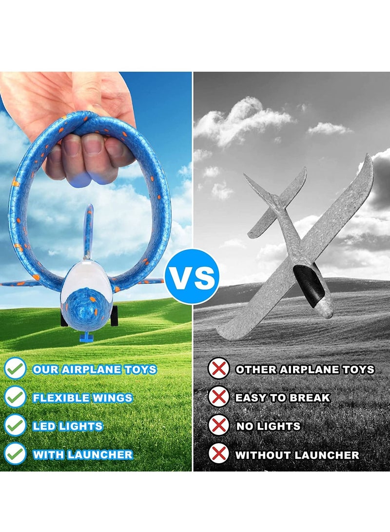 MIXDE 3 Pack Airplane Launcher Toys  2 Flight Modes LED Foam Glider Catapult Plane Toy for Boys  Outdoor Flying Toys Birthday Gifts for Boys Girls 4+ Year Old - Image 4