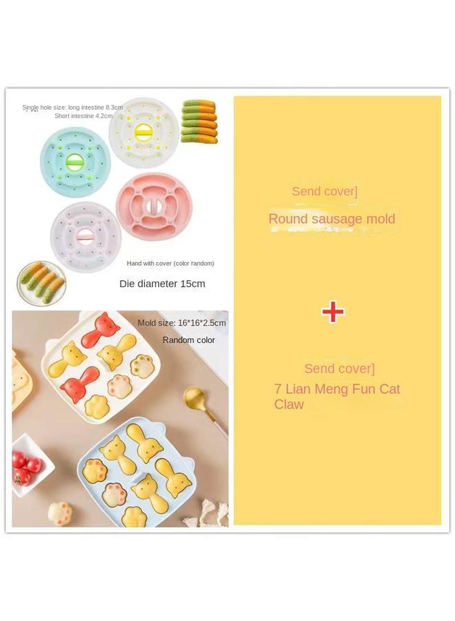 Bluejw Baby Food Supplemented Steamed Cake Mold Food Grade Baby Rice Cake Children's Sausage High Temperature Resistant Steamed Complete Baking Tools - Image 1