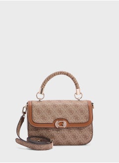 GUESS Orlina Logo Top Handle Flap Satchel  - Image 1