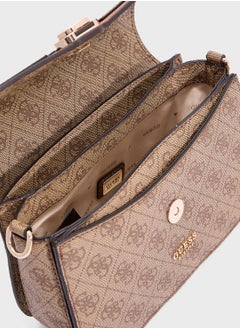 GUESS Orlina Logo Top Handle Flap Satchel  - Image 5