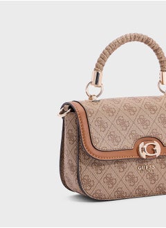 GUESS Orlina Logo Top Handle Flap Satchel  - Image 3