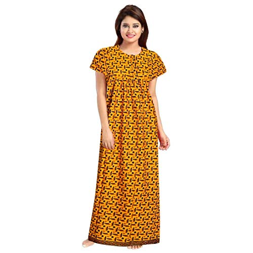 NEGLIGEE Women's Cotton Printed Maxi Nightgown Nighty for Women Ankle Length Night Dress - Pack of 4 (Free Size, Multicolor, Option 06) - Image 5