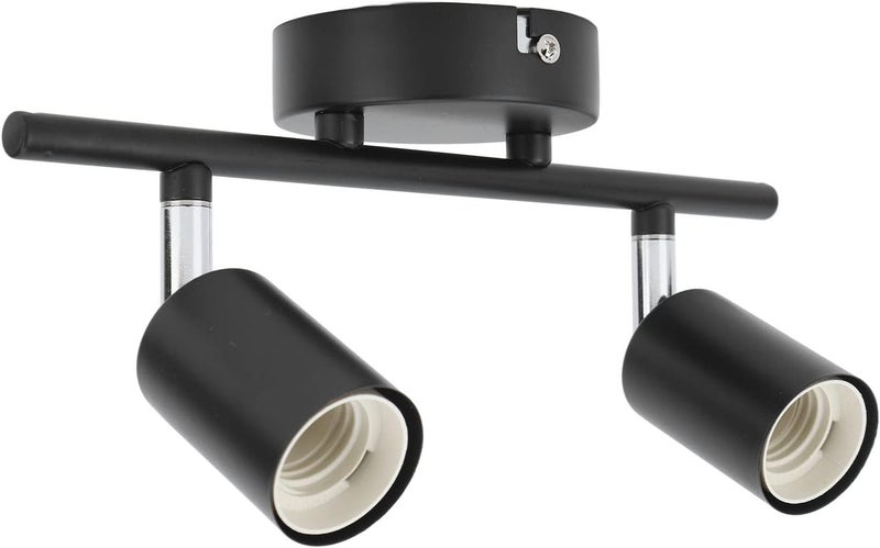 Track Light Holder, 2 Light Adjustable Ceiling Track Lighting Kit with Rotatable Heads for Office Dining Room Closet - Image 3
