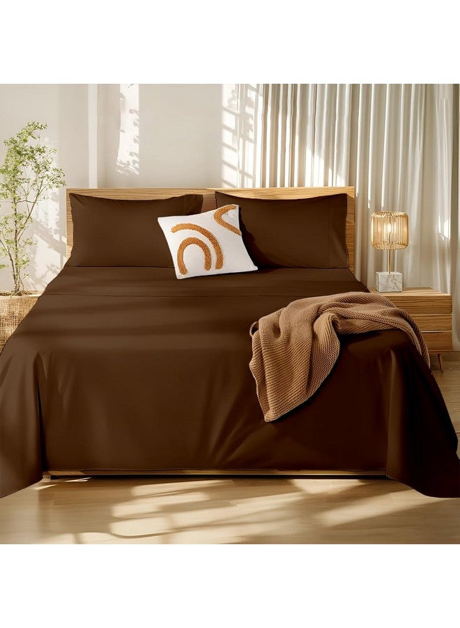 Bhoomi Impex Chocolate Solid Single Bed Bedsheet with Pillow Cover - Ultra Soft Microfiber, Plain Design - Lightweight, Wrinkle-Free Bedding for Home, Hotel, Resort & Guest House - Image 2