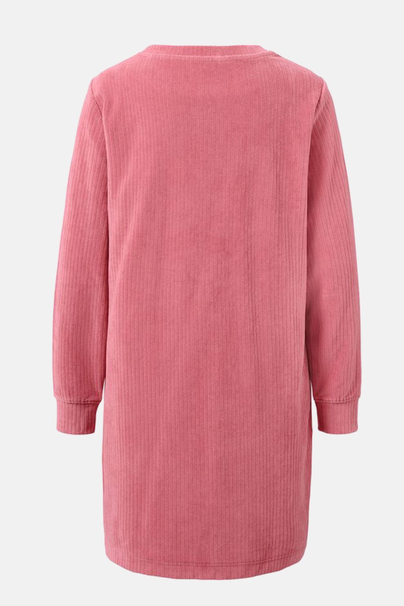 Tchibo فستان سويت مزخرف للنساء، وردي - Image 2