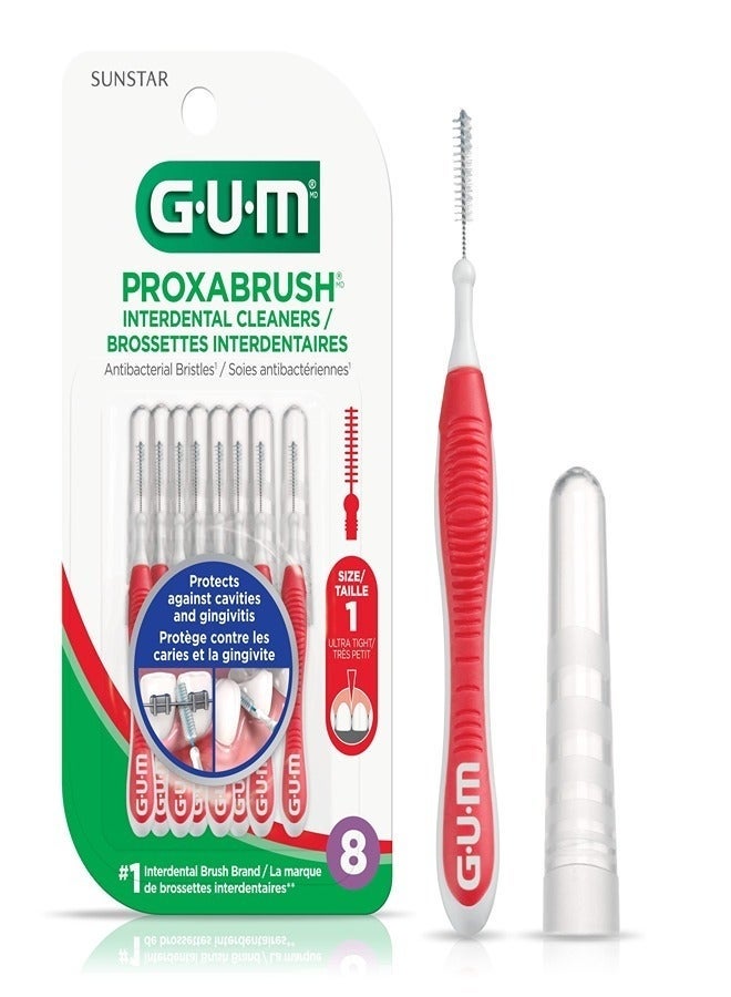 GUM PROXABRUSH Interdental Cleaners, Size 1 (0.8mm), 8 Count