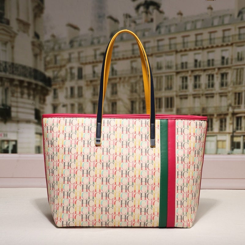 Chhc Women'S Large Capacity Design Handbag Printed Pattern Zipper Style Shoulder Tote Bag - Image 2