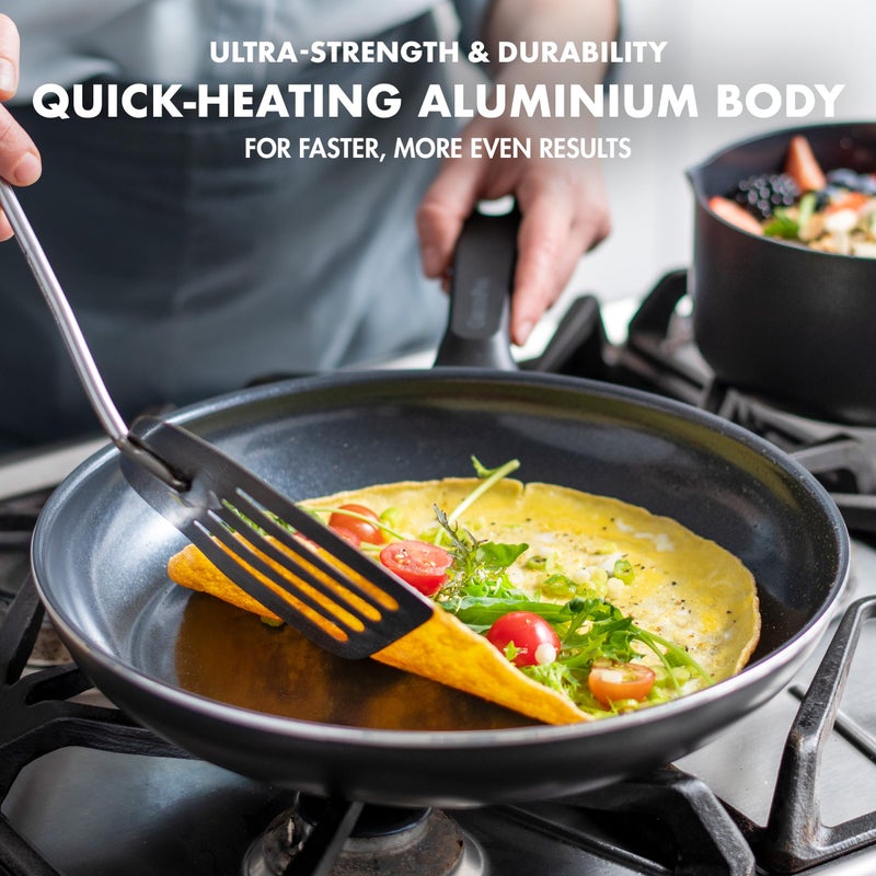 GreenPan Memphis Nonstick Frying Pan Healthy Ceramic, Black (30 CM) - Image 5