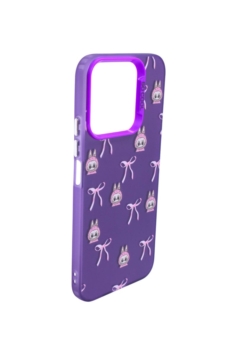 TPU LABUBU Printed Back Cover Case For HONOR X8B - Purple - Image 2