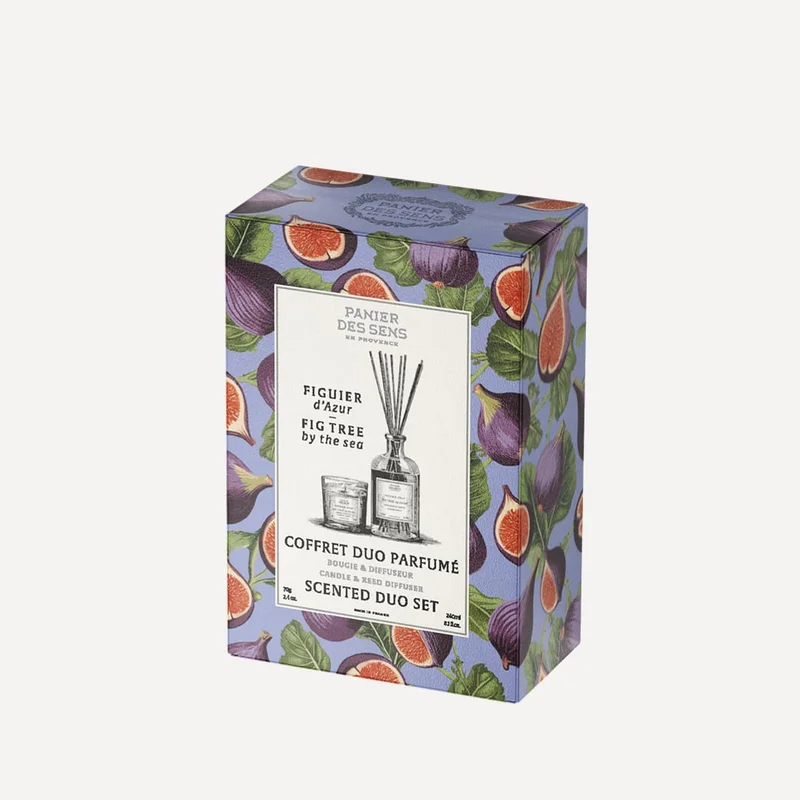 PANIER DES SENS Scented candle set+Fig fragrance diffuser - Figuier d'Azur