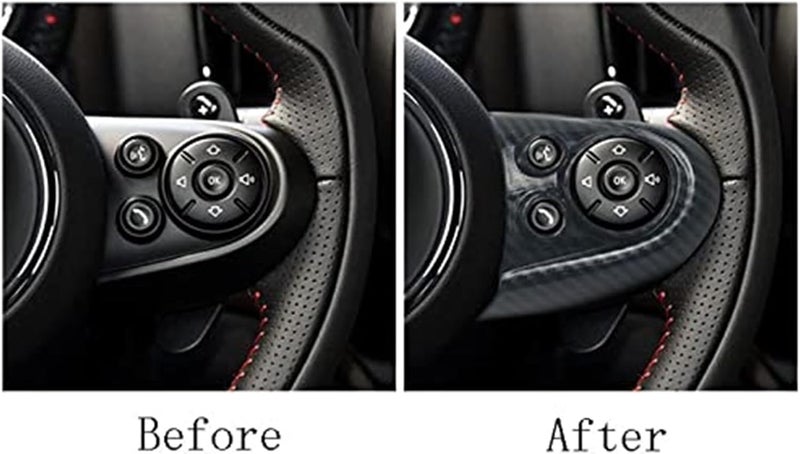 DEMULAX Carbon Fiber Steering Wheel Button Covers for BMW MINI - Image 2