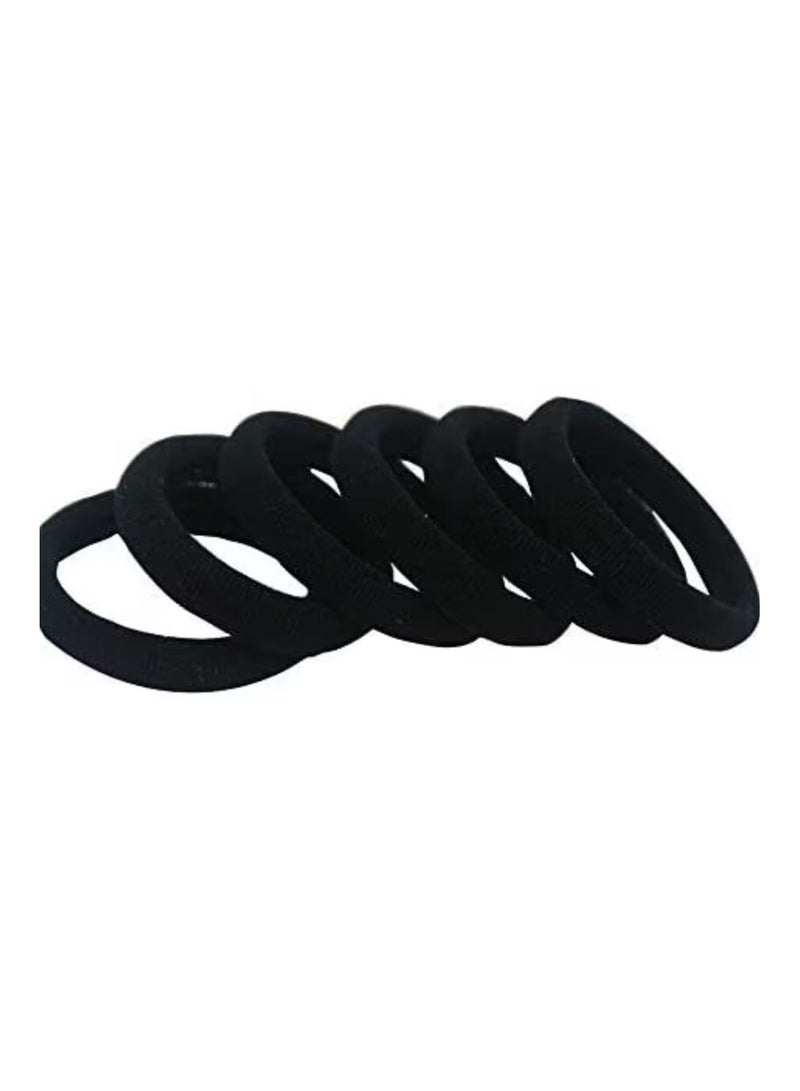 Mufaens 50-Pack Black Girl Elastic Hair Ties - Stylish Ponytail Bracelet Set with Durable Rubber String for Trendy Hairstyles - Image 1