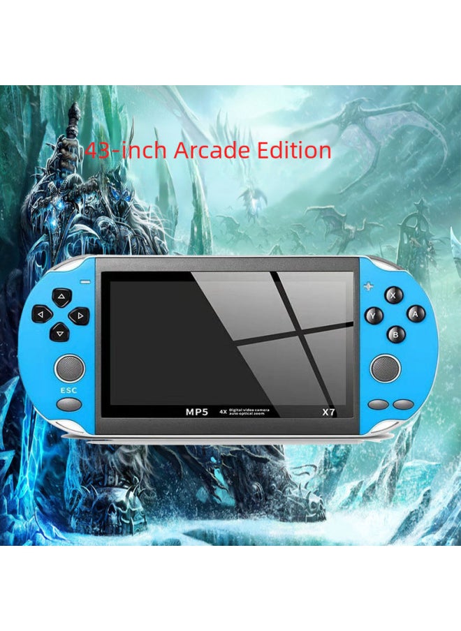 Generic - X7 Handheld Game Machine 64 Bit Gba Arcade Nes Nostalgic Retro FC Game Mp5 Handheld Machine Wholesale-Product Color:Blue-Model:X7 Arcade - Image 1