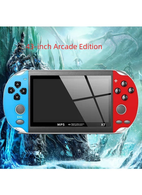 X7 Handheld Game Machine 64 Bit Gba Arcade Nes Nostalgic Retro FC Game Mp5 Handheld Machine Wholesale-Product Color:Blue-Model:X7 Arcade