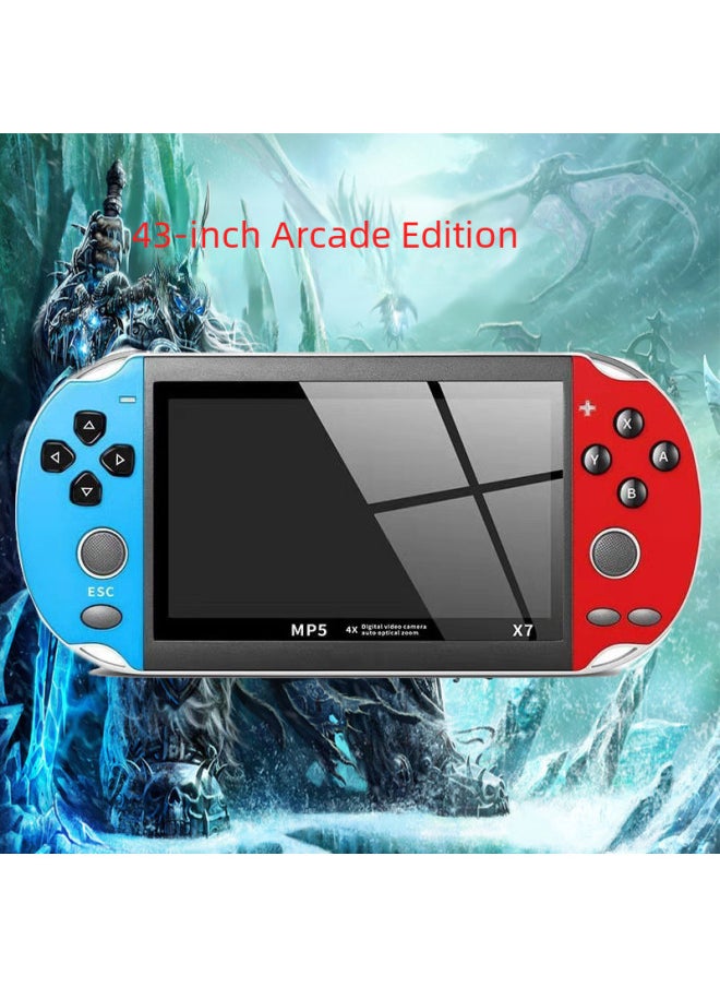 Generic - X7 Handheld Game Machine 64 Bit Gba Arcade Nes Nostalgic Retro FC Game Mp5 Handheld Machine Wholesale-Product Color:Blue-Model:X7 Arcade - Image 1