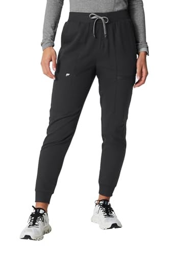 Fabletics Women's High Rise Active Scrub Jogger - MotionTech, 4-Way Stretch, Pocket-Packed, Lightweight, Semi-Slim Fit, L/Regular 28 in | 28, Black - Image 1