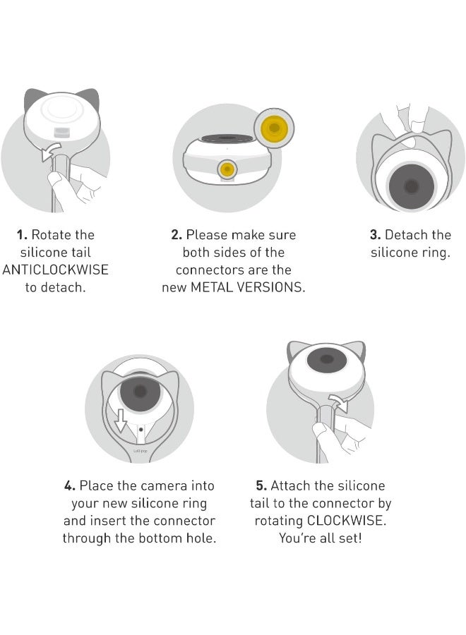 Lollipop غطاء لولي بوب القابل للتبديل 20 سم (تابي برتقالي) - Image 5