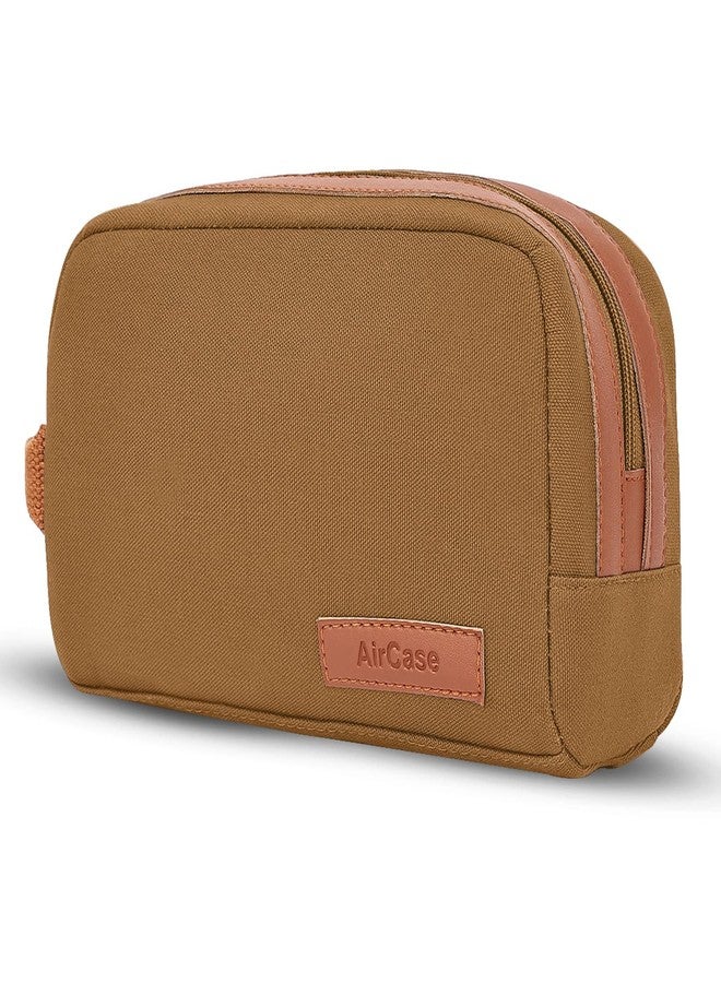 AirCase Premium Canvas Travel Organizer Kit Bag with Handle, Office Supplies/Accessories/Toiletry Kit, Easy to Clean Storage Pouch for Men & Women, Mustard- 6 Month Warranty - Image 1
