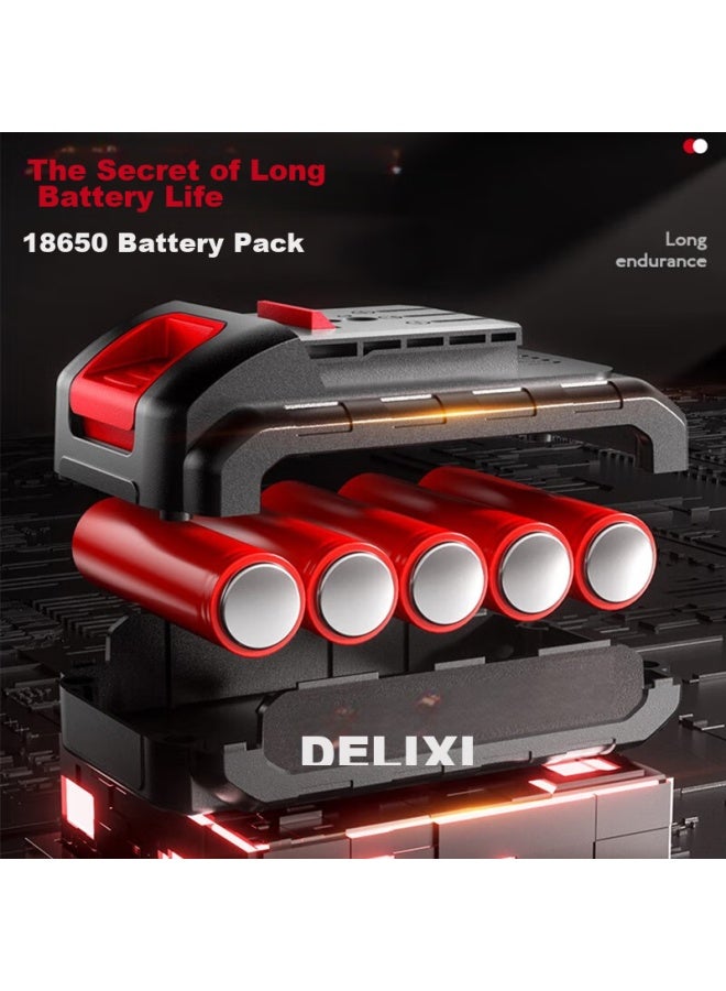Delixi Rechargeable Electric Drill, Multi-functional Household Drill, Electric Screwdriver, Lithium Battery Drill, Power Screwdriver - Image 4