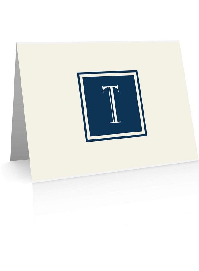 Little Notes by Comptime Monogram Stationery Note Cards (24 Foldover Cards And Envelopes) (T) - Image 2